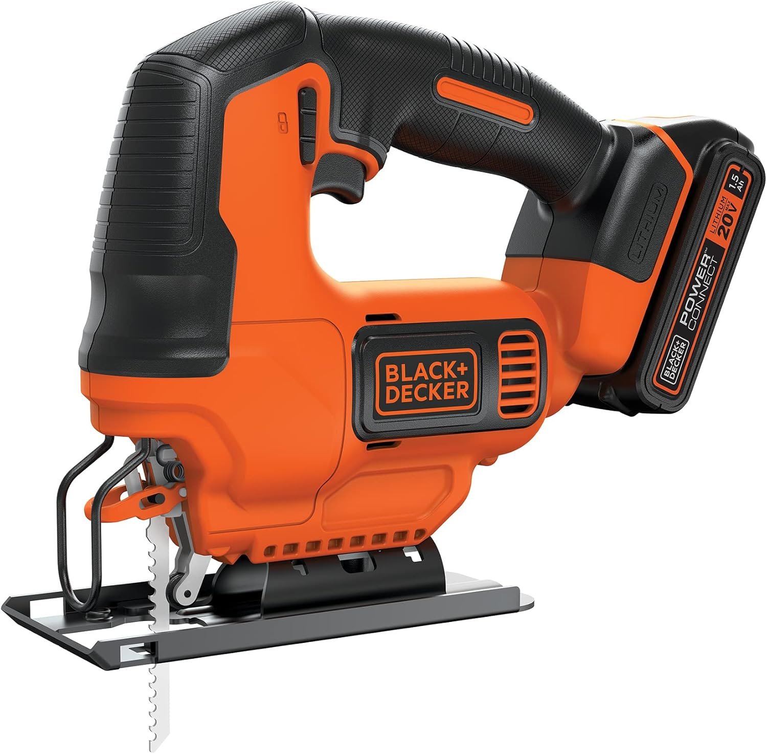 Sierra Caladora - BLACK+DECKER 20 V MAX* POWERCONNECT Sierra de calar inalámbrica (BDCJS20C)